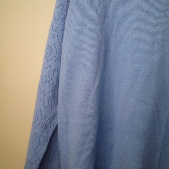 Southern Lady Sweater Pullover M Long Sleeve Cowl Neck Blue - Picture 12 of 16